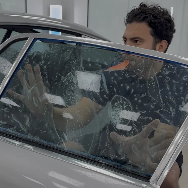 APS installer applying window tint film in Austin, TX