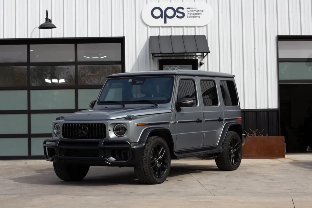 Mercedes-AMG G63 with matte gray PPF at APS in Austin, TX